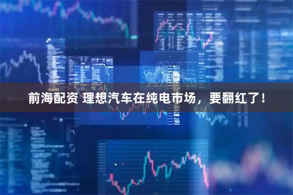 前海配资 理想汽车在纯电市场，要翻红了！