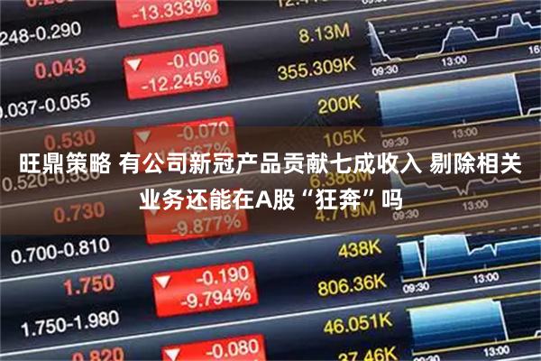 旺鼎策略 有公司新冠产品贡献七成收入 剔除相关业务还能在A股“狂奔”吗