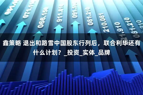 鑫策略 退出和路雪中国股东行列后，联合利华还有什么计划？_投资_实体_品牌